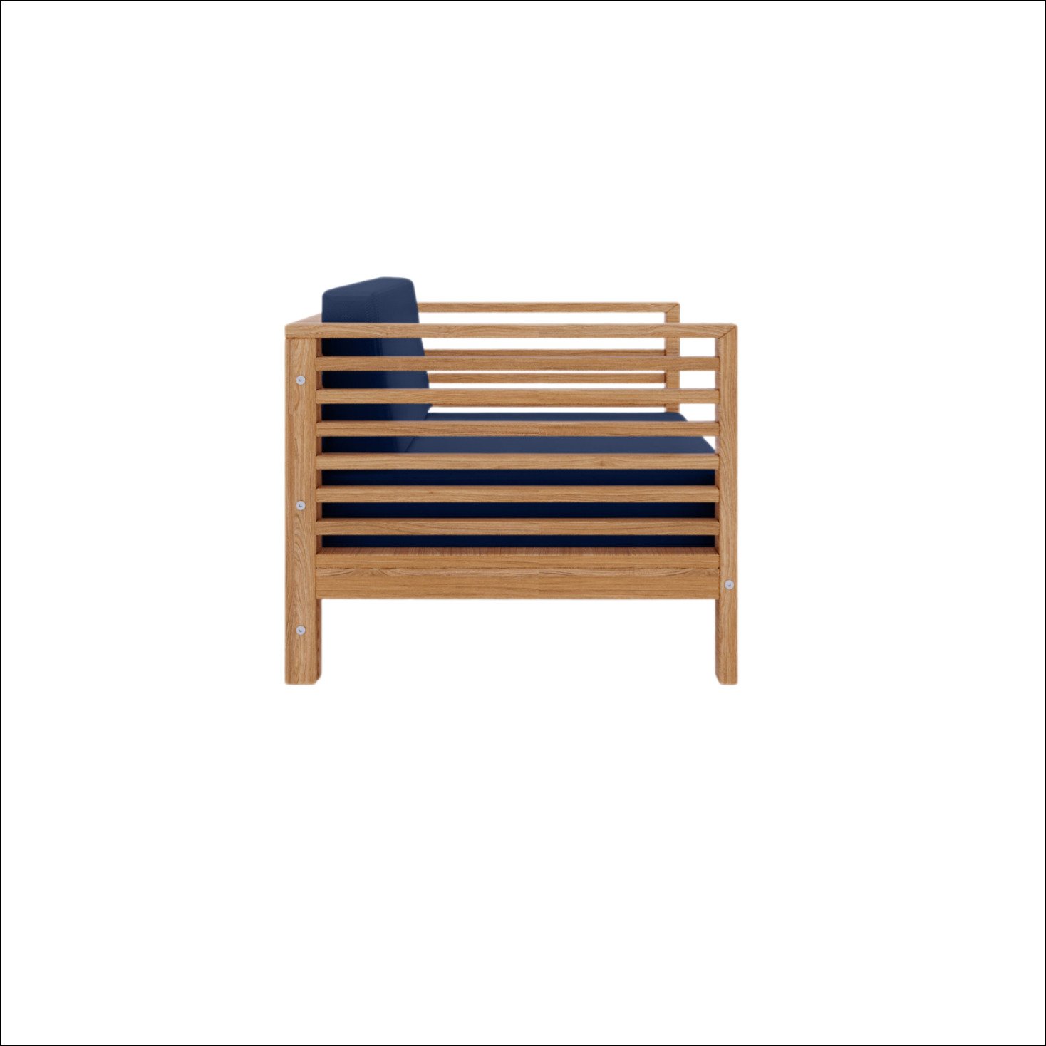 nania-kokj 4 Oasis Line Arm Teak Lounge Chair with Cushion