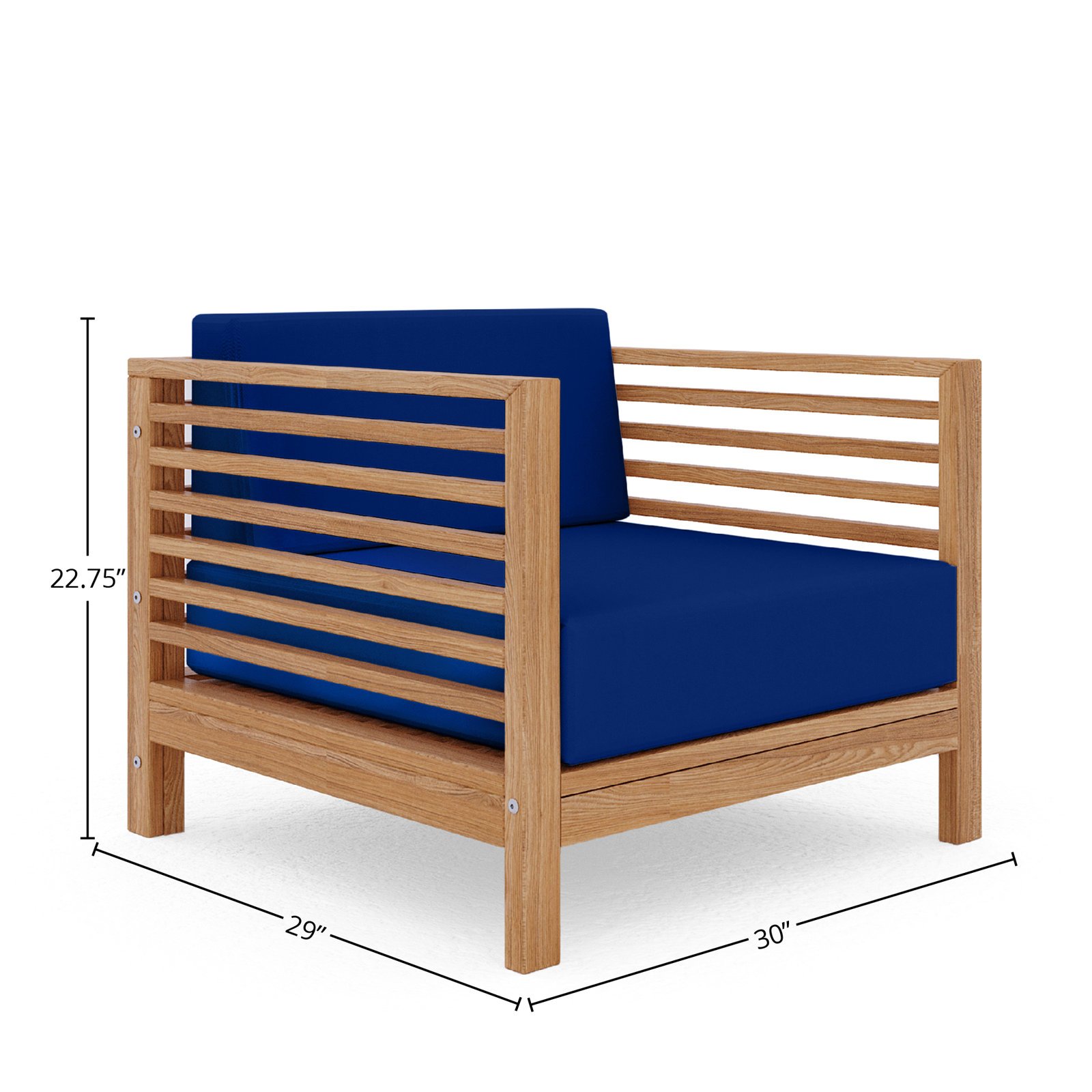 nania-kokj 5 Oasis Line Arm Teak Lounge Chair with Cushion