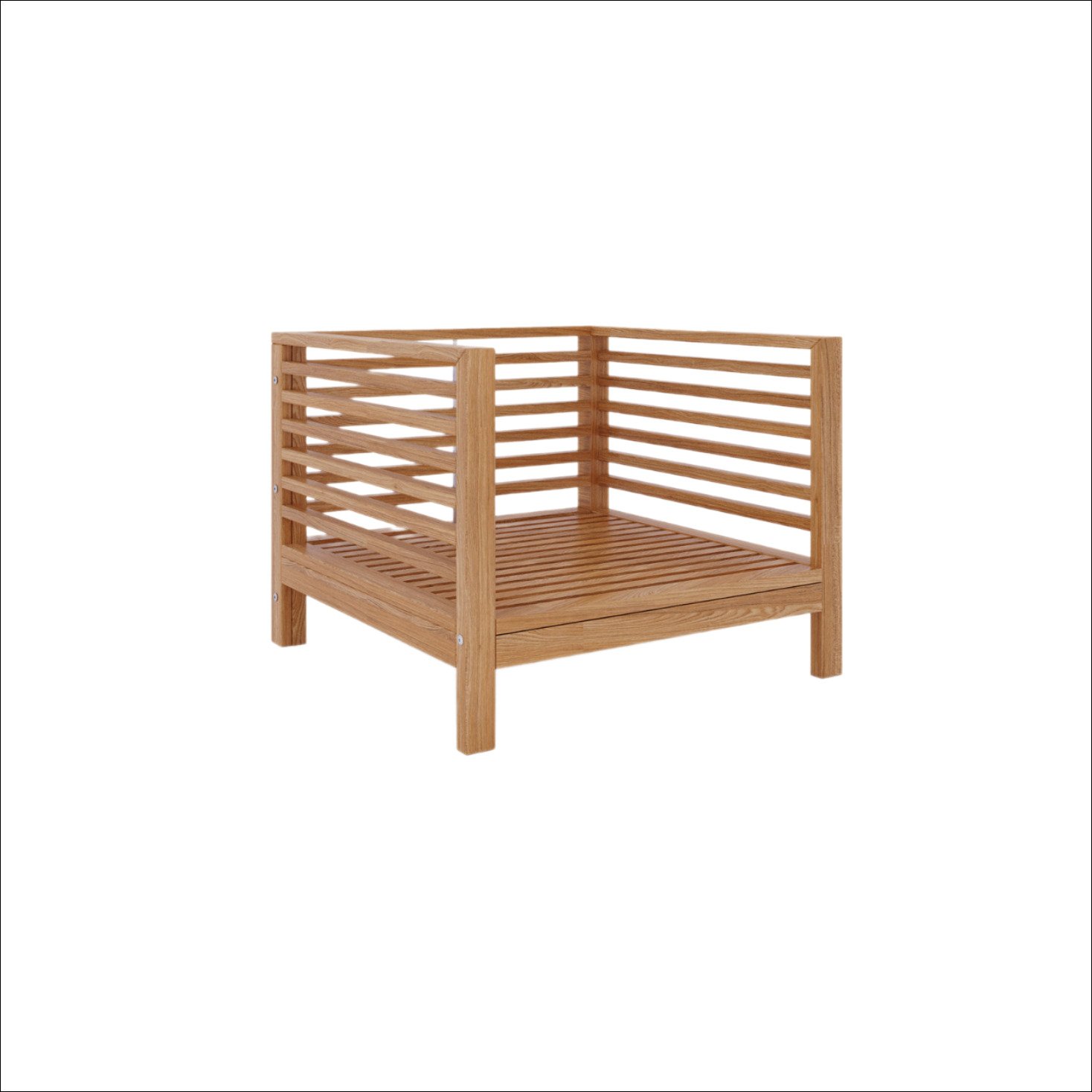 nania-kokj 6 Oasis Line Arm Teak Lounge Chair with Cushion