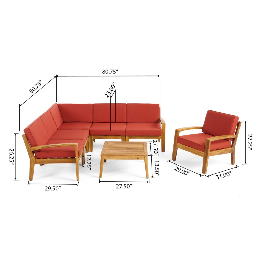 Al Jazirah 5 Person Outdoor Seating Group with Cushions