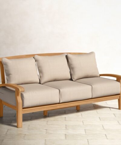 Kalba Teak Outdoor Patio Sofa 3 Seater