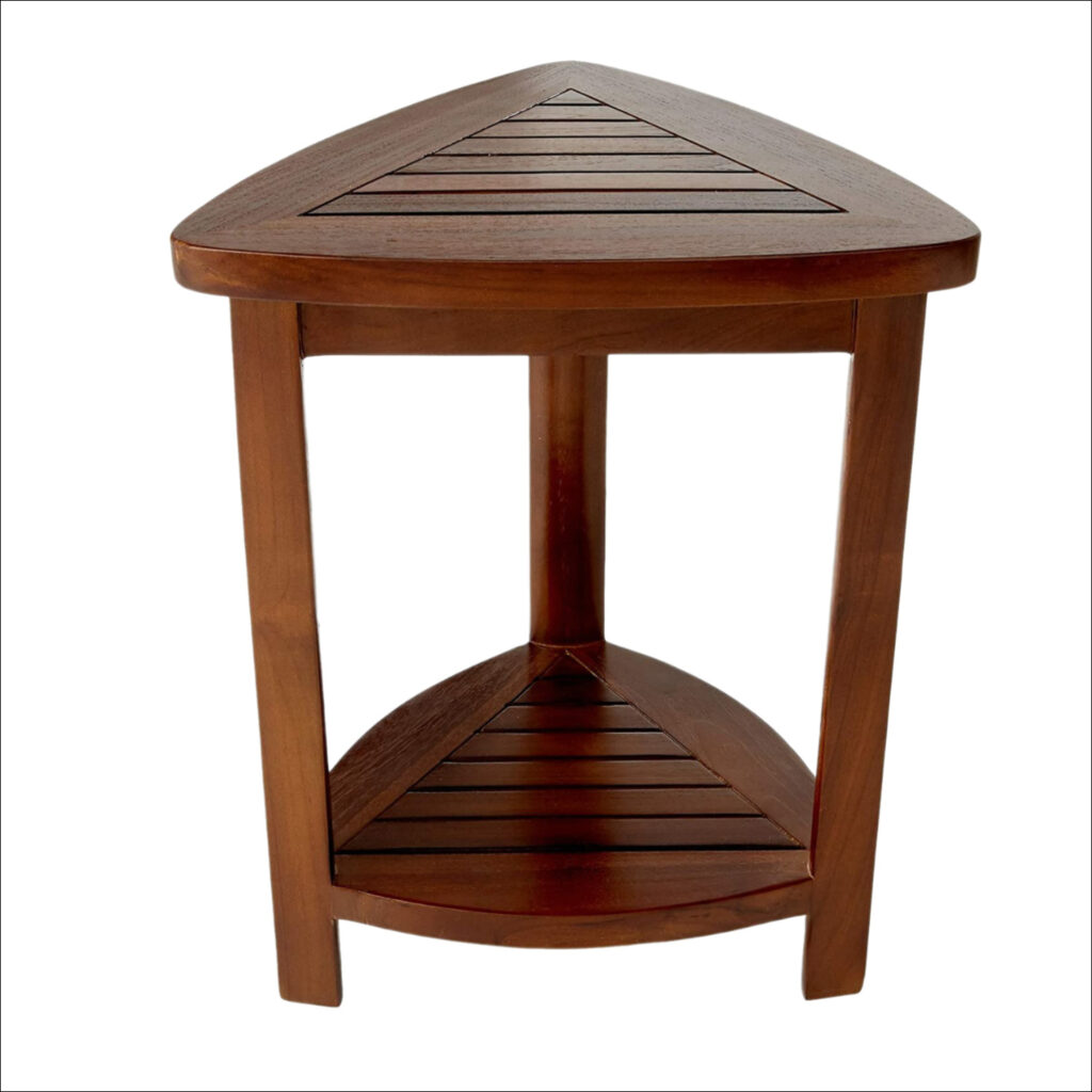 Al Khaimah Teak Corner Shower Stool Brown