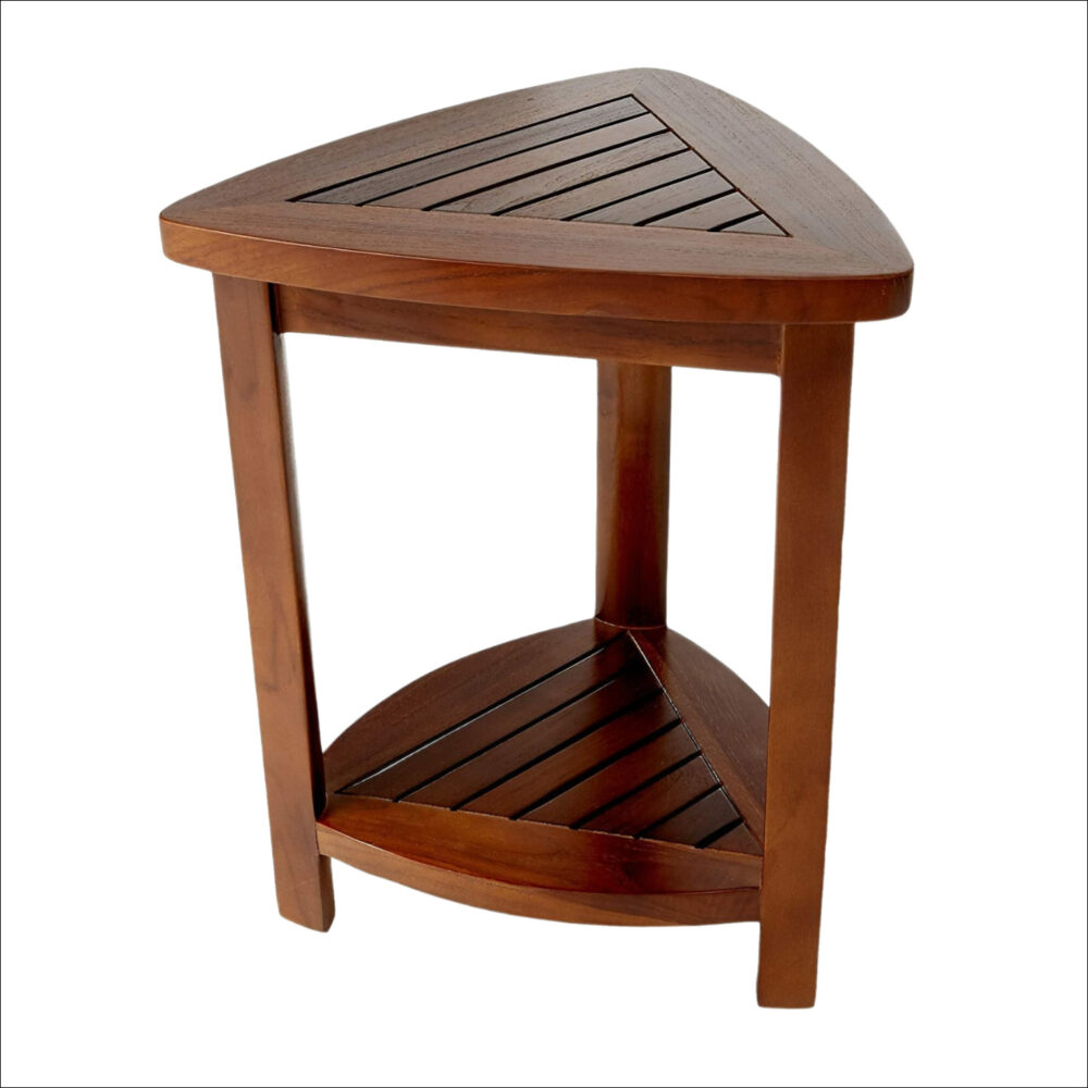 Al Khaimah Teak Corner Shower Stool Brown