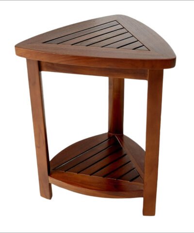 Al Khaimah Teak Corner Shower Stool Brown