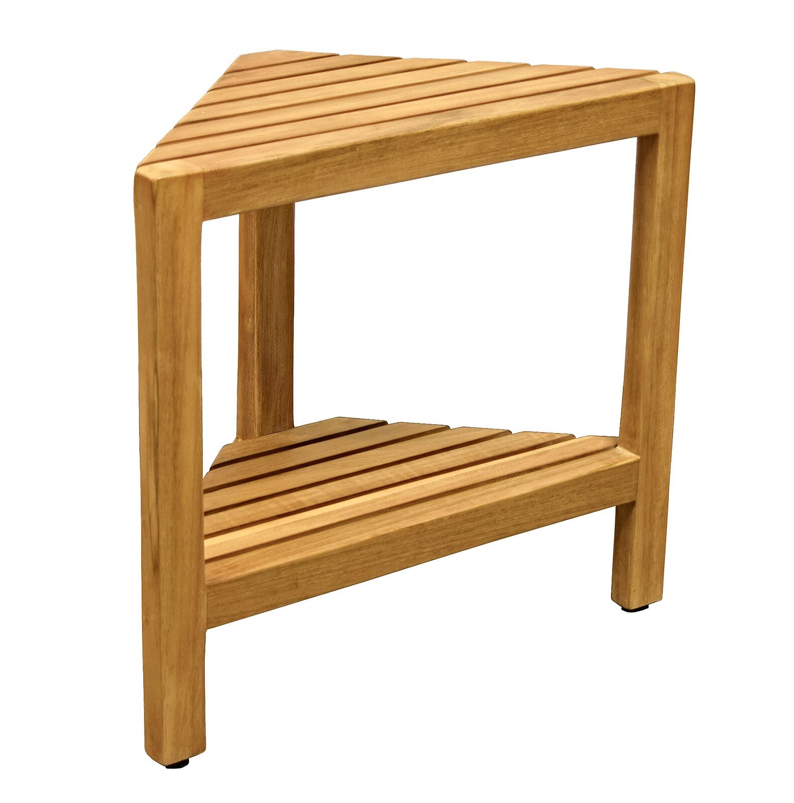 nania-kokw 2 Dubai Triangular Teak Corner Bath Stool
