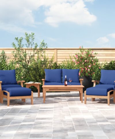 Fujairah 7 Piece Teak Sofa Seating Group with Cushion