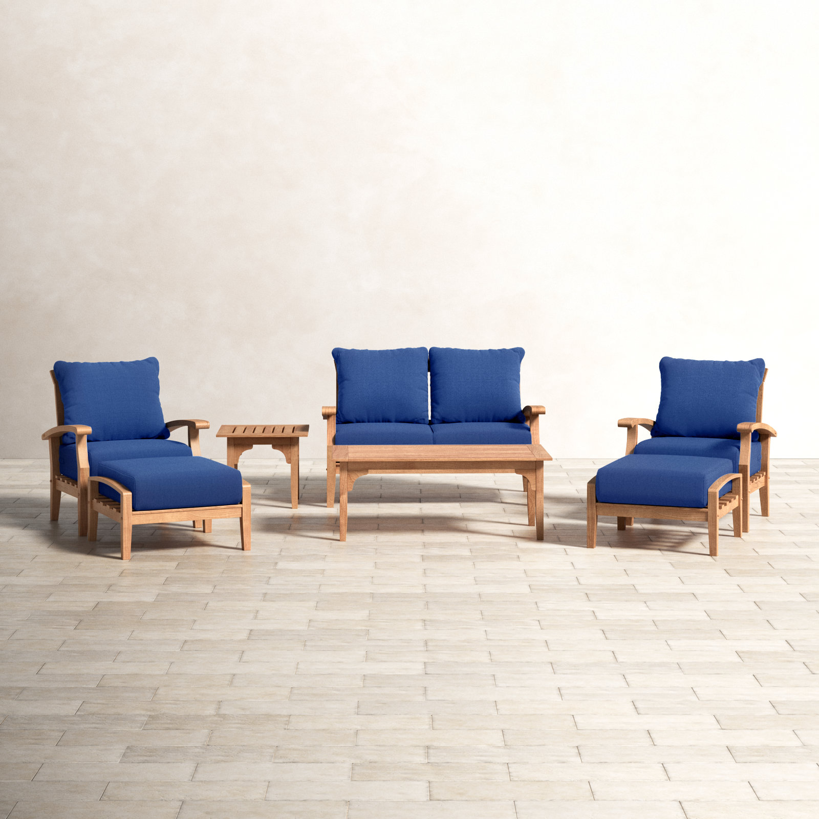 Fujairah 7 Piece Teak Sofa Seating Group with Cushion