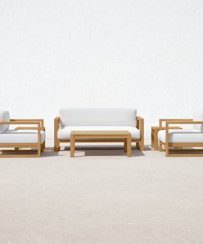 Masafi Teak 4 Person Outdoor Seating Group with Cushions