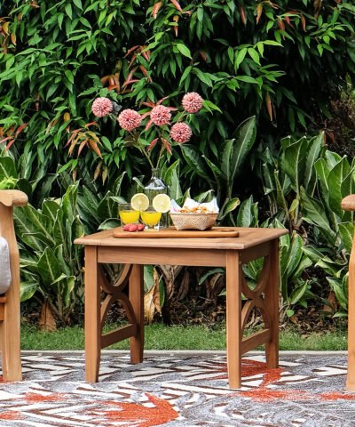 Catania Natural Teak Outdoor Side Table