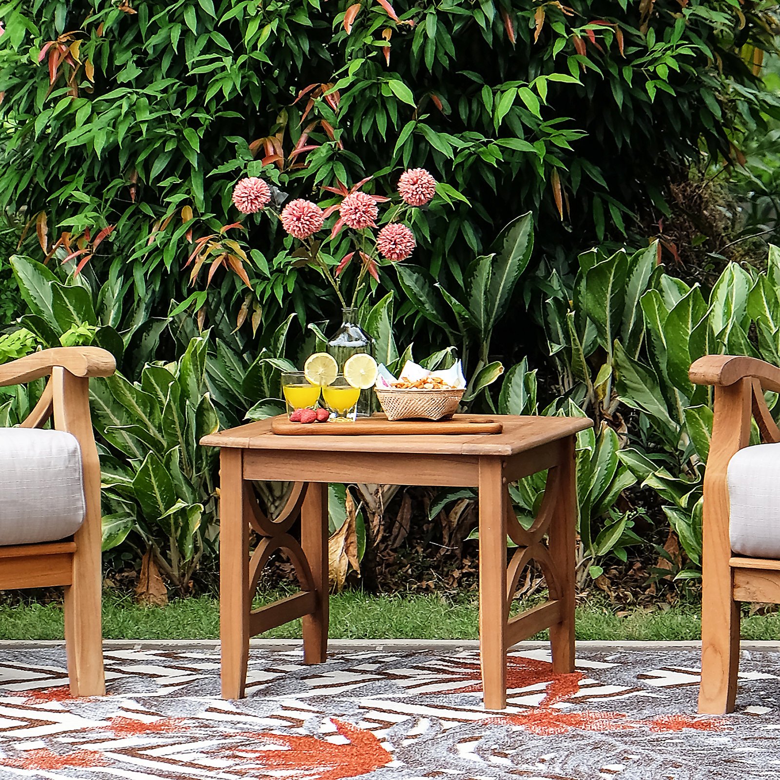 nania-kola 3 Catania Natural Teak Outdoor Side Table