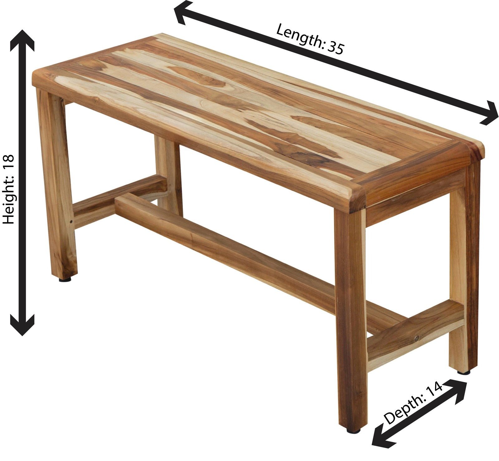 Trieste Earthy Teak Classic Natural Bench