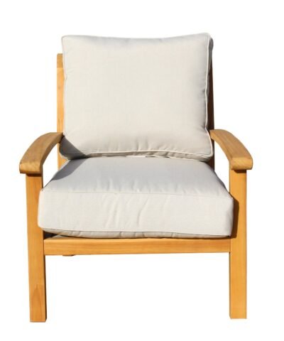 Genoa Courtyard Teak Patio Chair with Cushions
