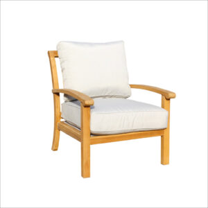 Genoa Courtyard Teak Patio Chair with Cushions