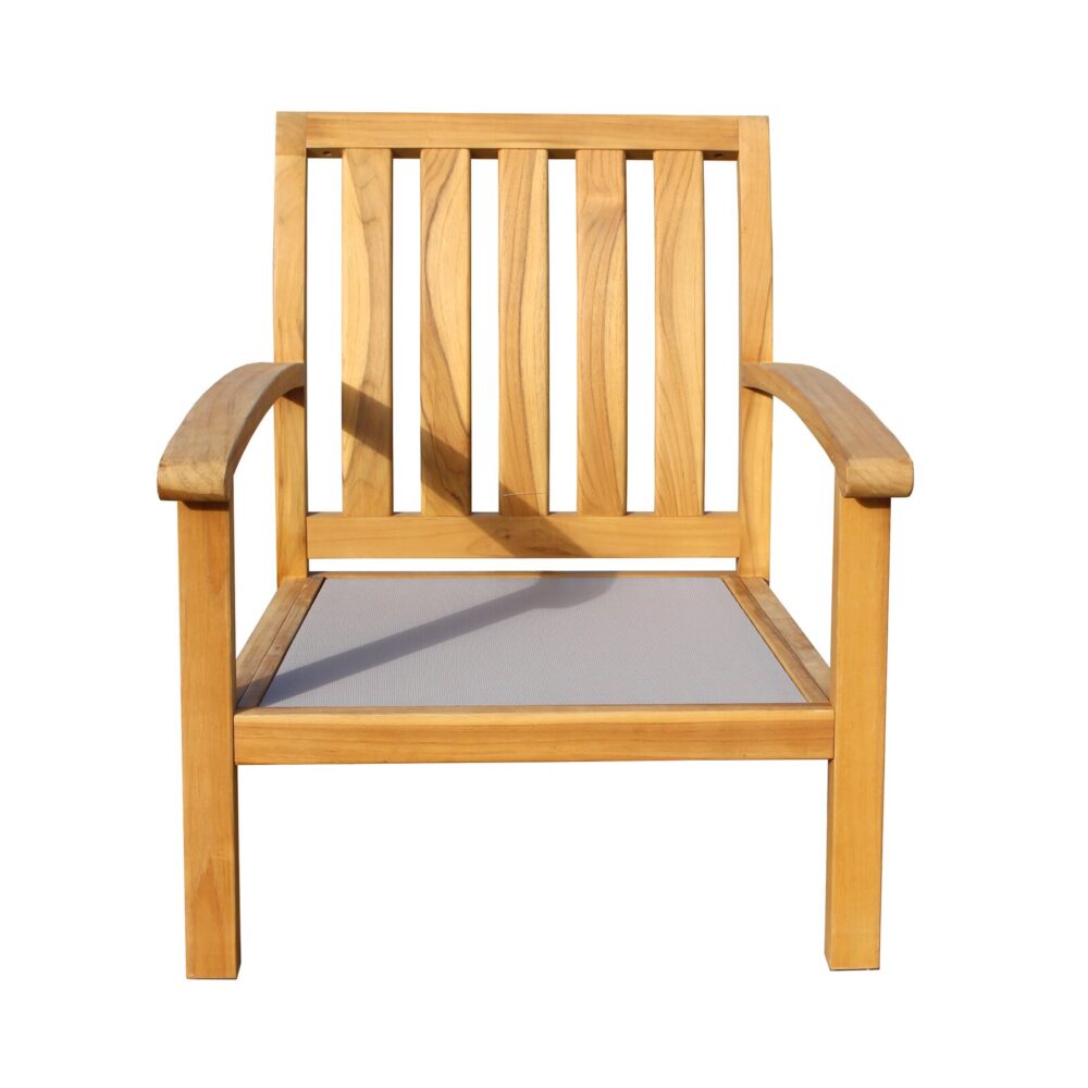 Genoa Courtyard Teak Patio Chair with Cushions