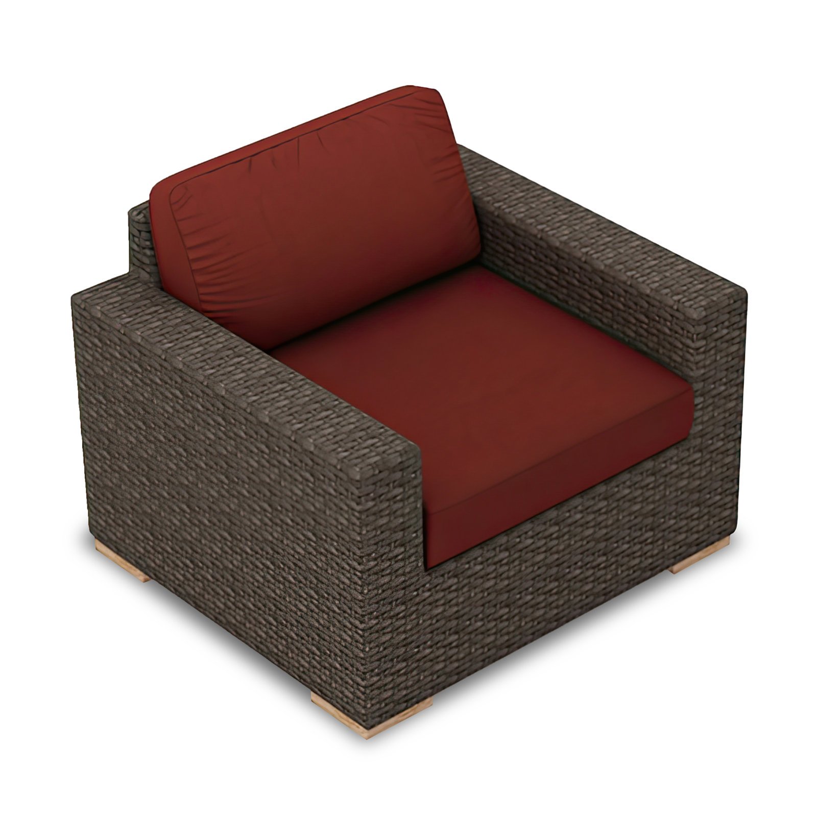 Calabria Outdoor Synthetic Rattan Seating Group with Cushions