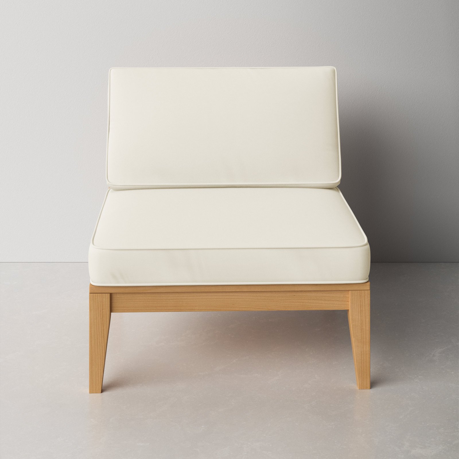 Cagliari Outdoor Solid Teak Wood Chair with Cushions