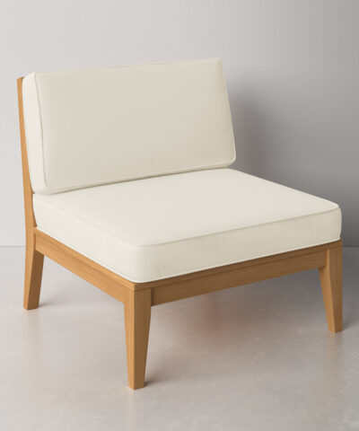 Cagliari Outdoor Solid Teak Wood Chair with Cushions