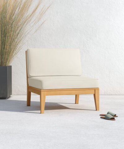 Cagliari Outdoor Solid Teak Wood Chair with Cushions