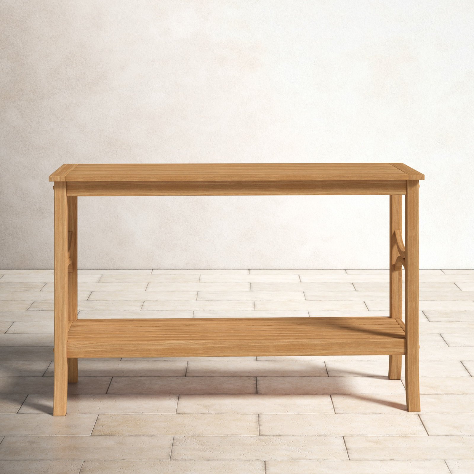 Firenze Tiered Teak Outdoor Buffet & Console Table