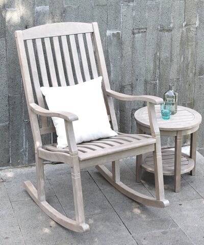 Verona Teak Outdoor Side Table Grey