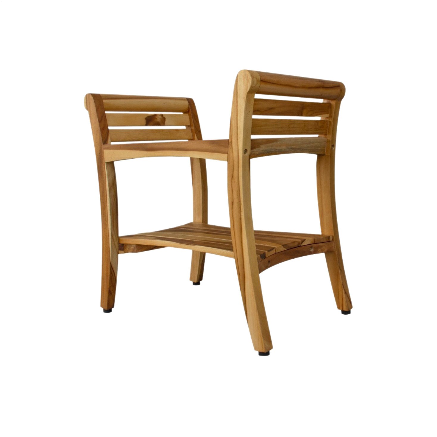 Venezia Teak Bath Stool with Handle