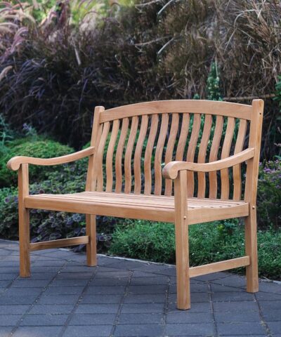 Palermo Teak Outdoor Bench Armchair Natural