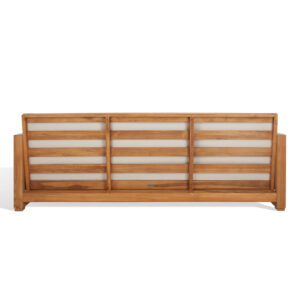 Milan Teak Outdoor Patio Sofa Natural 3 Seater