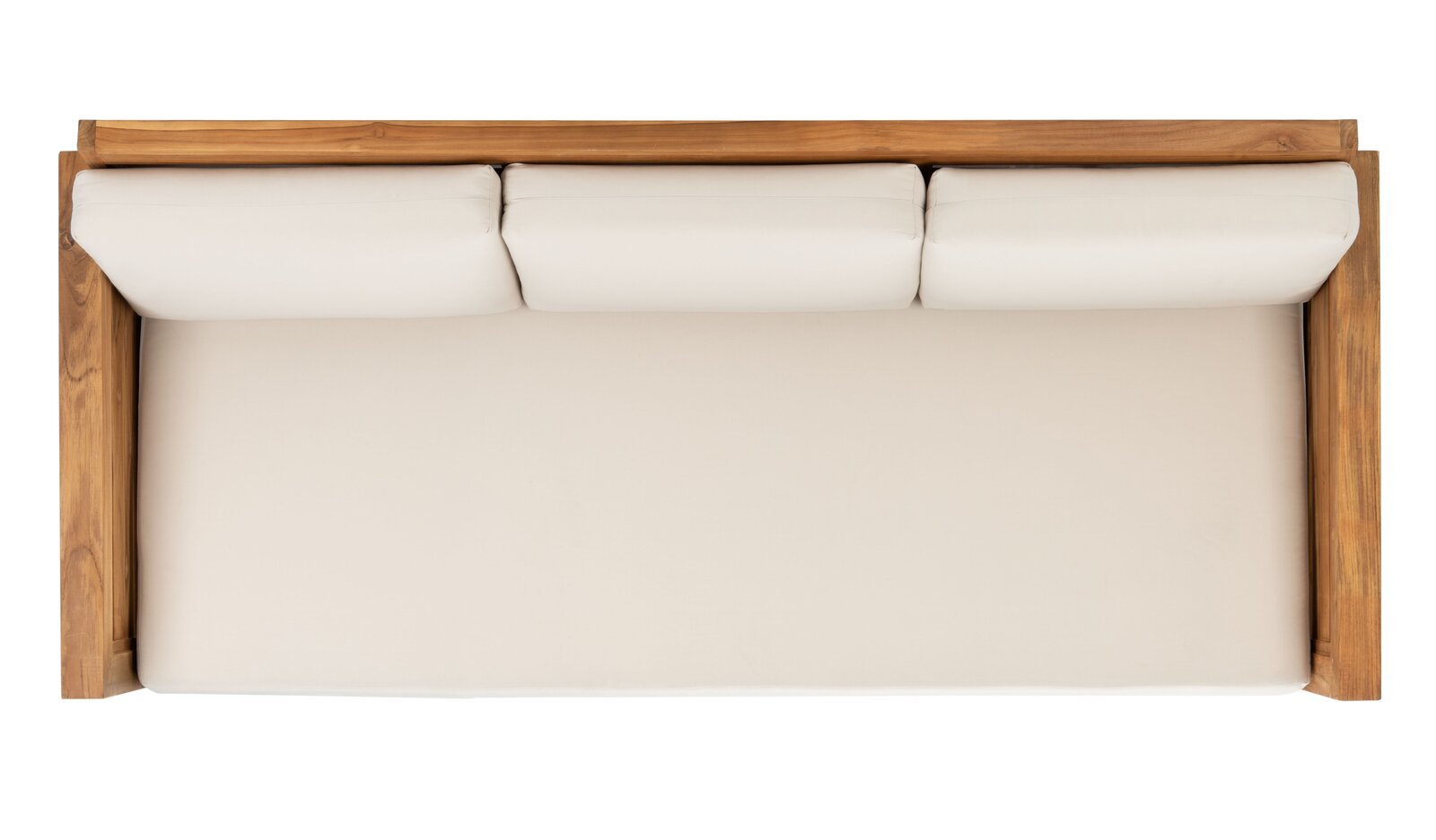 Milan Teak Outdoor Patio Sofa Natural 3 Seater