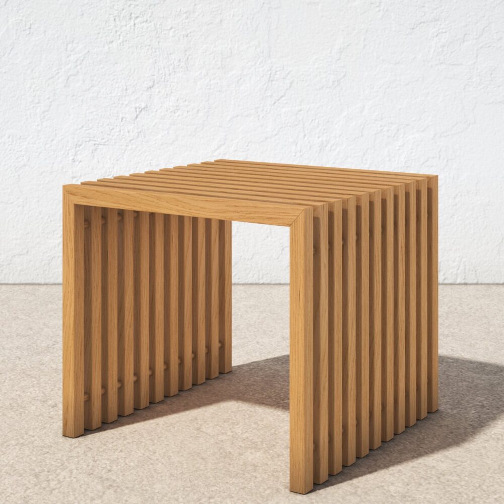 Modena Teak Outdoor Side Table Natural