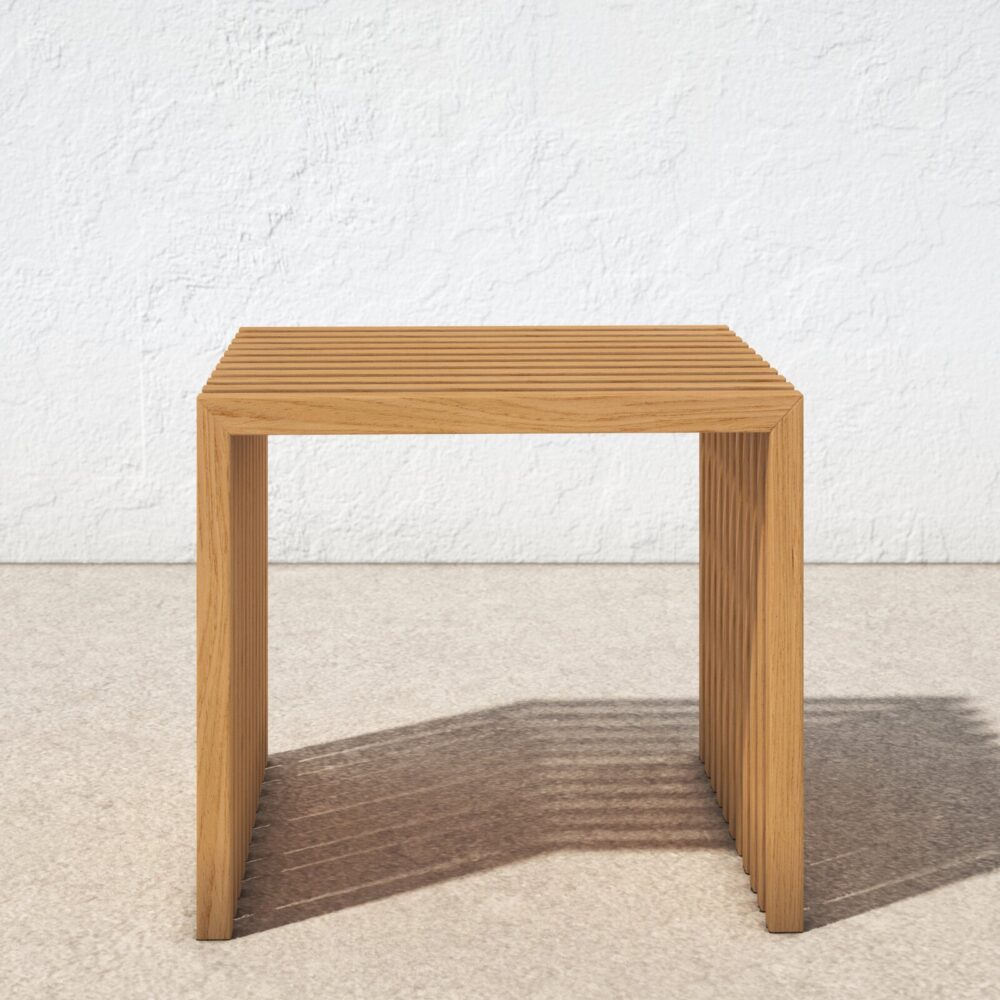 Modena Teak Outdoor Side Table Natural