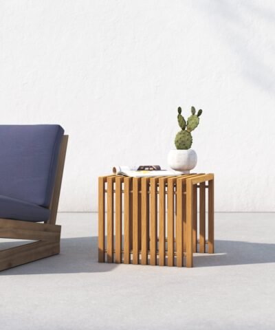 Modena Teak Outdoor Side Table Natural