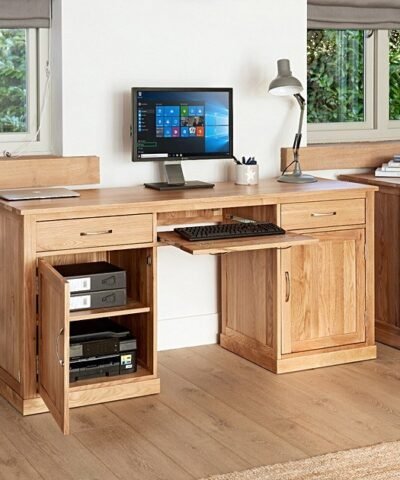 Atsugi Teak Large Office Twin Pedestal Desk
