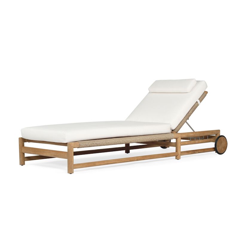 Nagano Teak Mixed Outdoor Sun Lounger