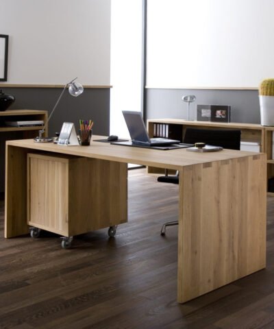 Suita Teak Office Desk 3 Drawer