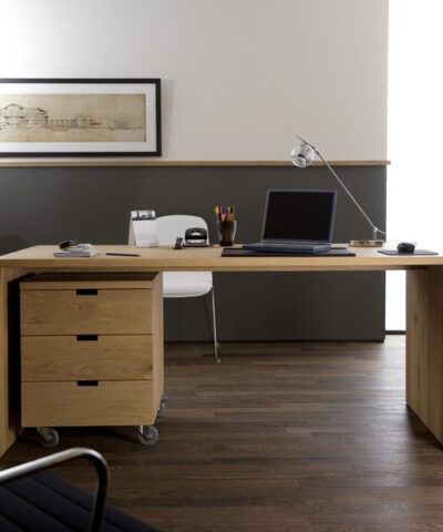 Suita Teak Office Desk 3 Drawer