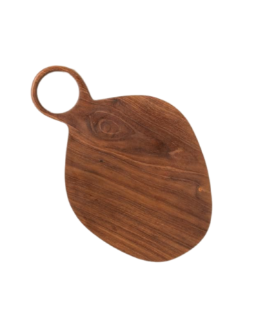 Ichinomiya Circle Handle Teak Cheese Board Tray