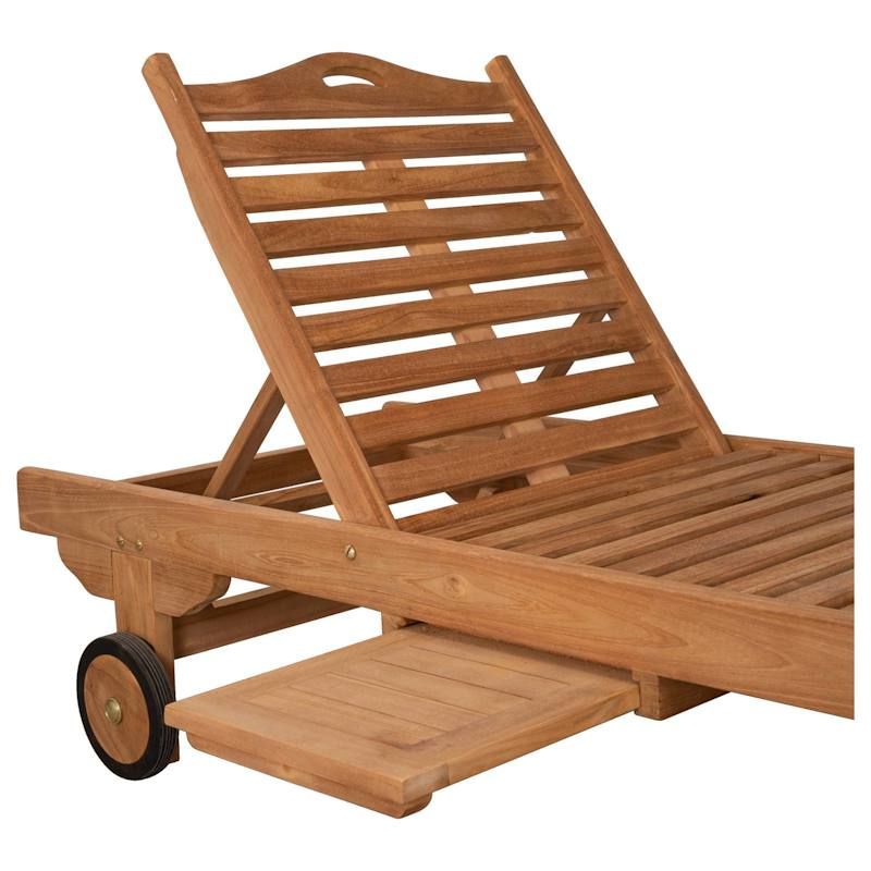 Ube Teak Sun Lounger Natural Brown