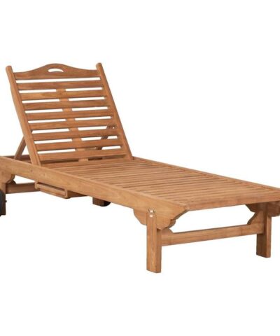 Ube Teak Sun Lounger Natural Brown