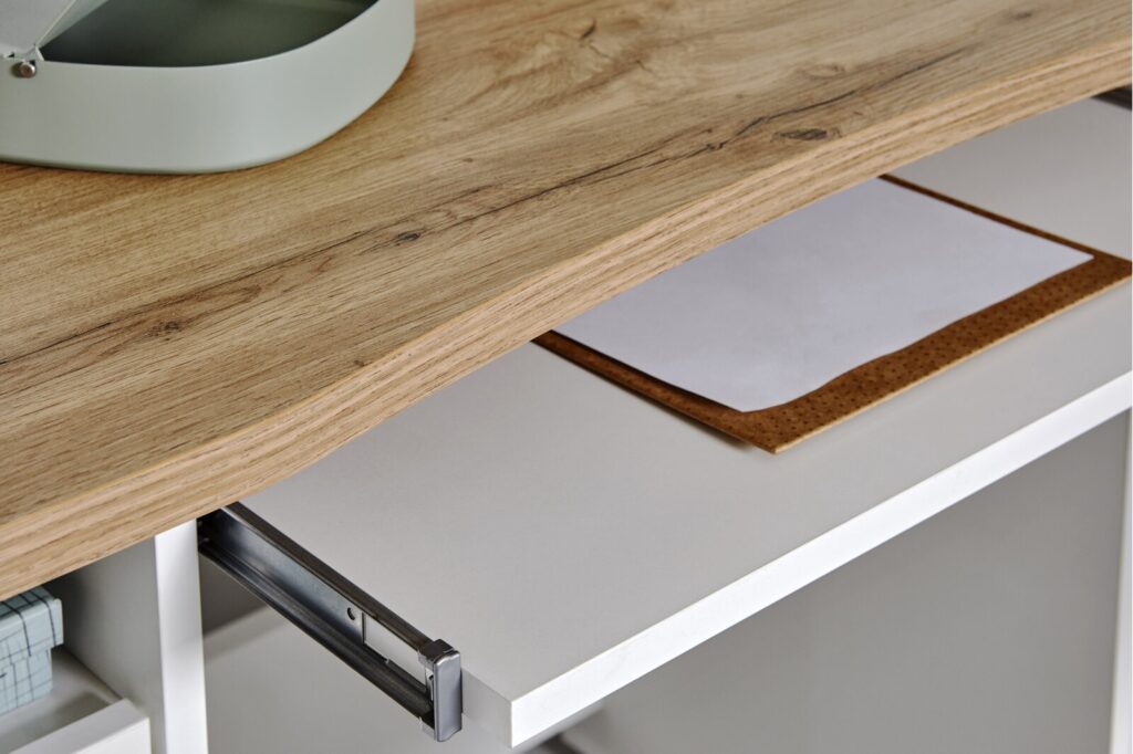 Sittard Study Desk Duco White Minimalist