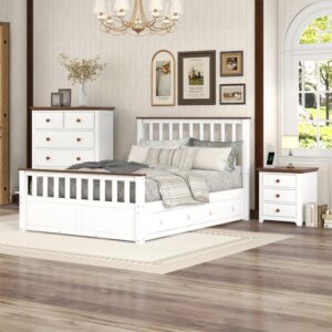 Oss 3-Pieces Bedroom Sets Full Size with Nightstand