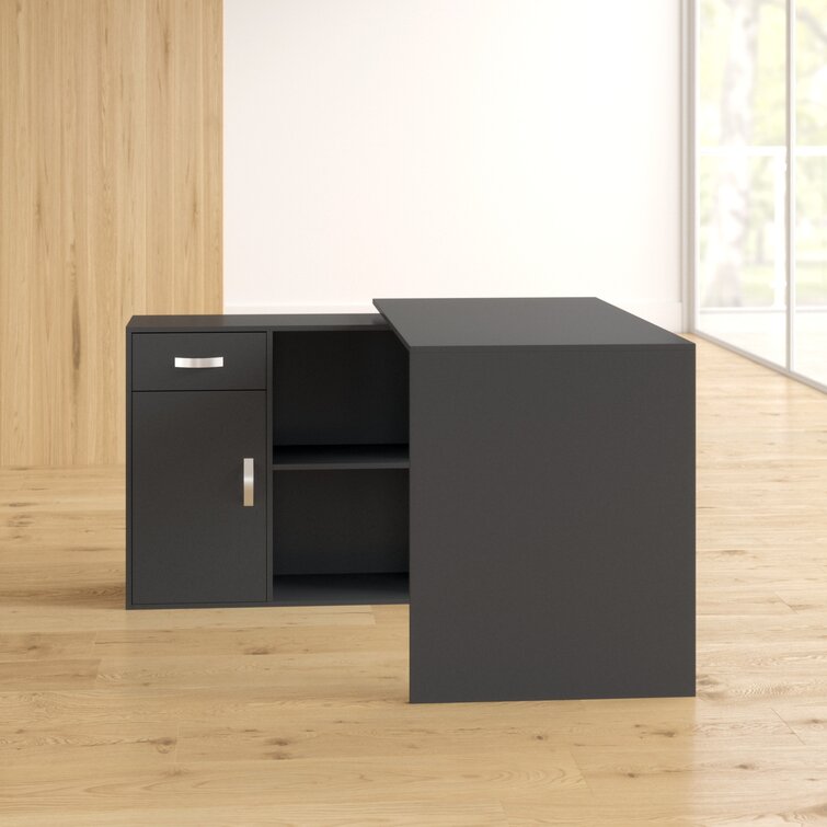 Den Bosch L-shaped Computer Desk Black