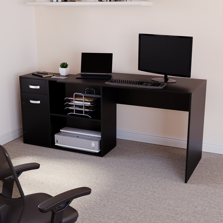 Den Bosch L-shaped Computer Desk Black