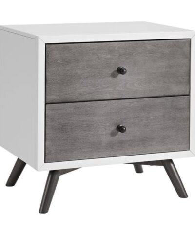 Delfzijl Mid-Century Modern 2-Drawer Nightstand