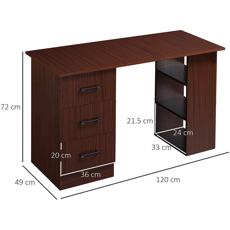 Middelburg Minimalist Computer Desk Brown Melamine