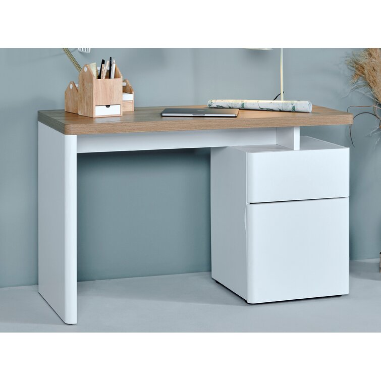 Purmerend Minimalist Study Desk With 2 Drawer