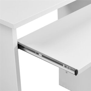 Ede Minimalist Computer Desk Duco White