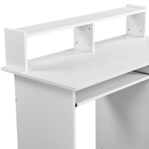 Ede Minimalist Computer Desk Duco White