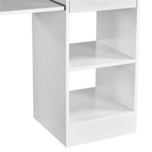 Ede Minimalist Computer Desk Duco White