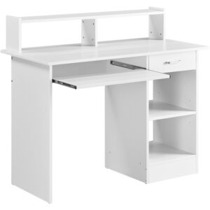 Ede Minimalist Computer Desk Duco White