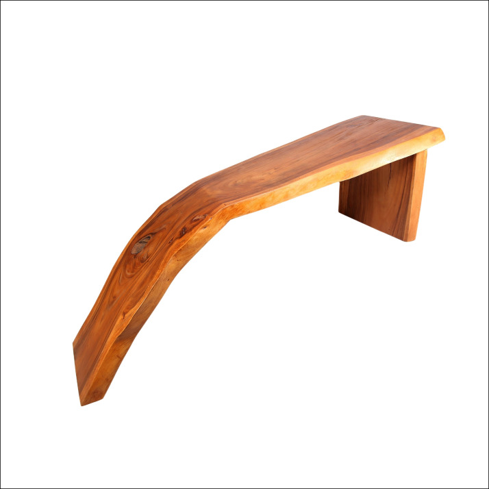 Reims Rennes Teak Solid Water Fall Edge Slab Table